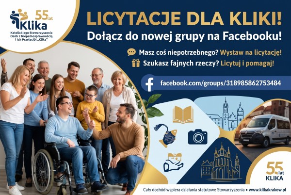 Licytacje charytatywne na rzecz Stowarzyszenia „Klika”