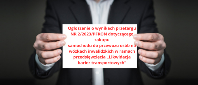  Kraków, dnia 8 Września 2023 r Ogłoszenie o wynikach przetargu...